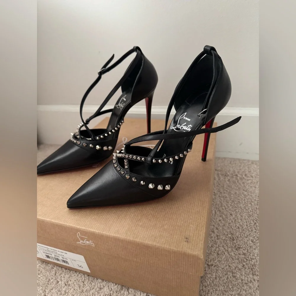 Christian Louboutin Tatooshka Spikes 100 Leather Pump - Picture 4 of 7
